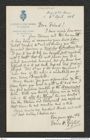 Nachlass Franz Steindachner, Brief von Enrico H. Giglioli an Franz Steindachner (06.04.1905), Inv.Nr. 159.07, Seite 1